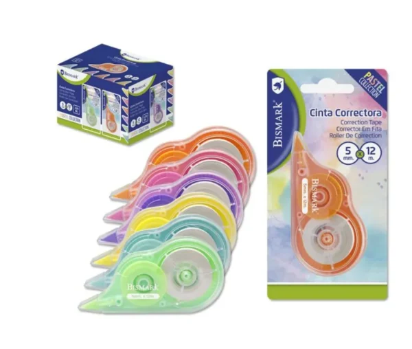 CORRECTOR CINTA BISMARK PASTEL 5MMX12M