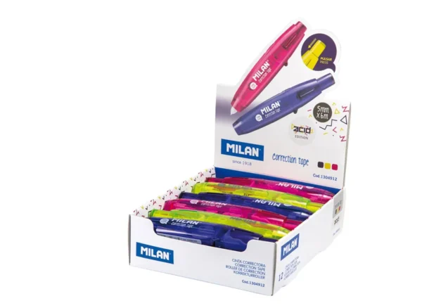 CORRECTOR CINTA MILAN ACID CON PULSADOR 5MMX6M
